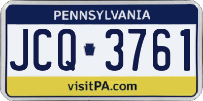 PA license plate JCQ3761
