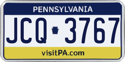 PA license plate JCQ3767