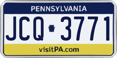 PA license plate JCQ3771