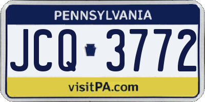 PA license plate JCQ3772
