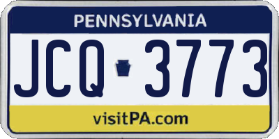 PA license plate JCQ3773