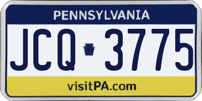 PA license plate JCQ3775