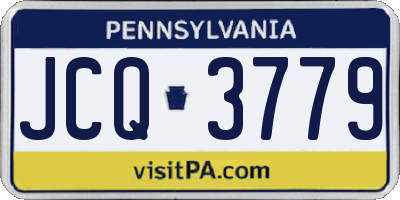 PA license plate JCQ3779
