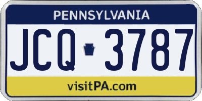 PA license plate JCQ3787
