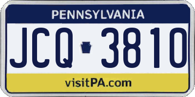 PA license plate JCQ3810