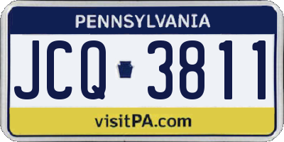 PA license plate JCQ3811