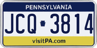 PA license plate JCQ3814