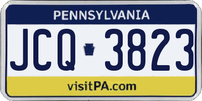 PA license plate JCQ3823