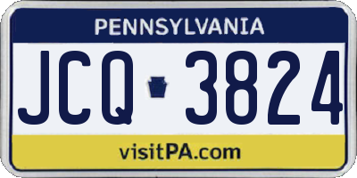PA license plate JCQ3824