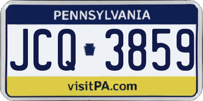 PA license plate JCQ3859