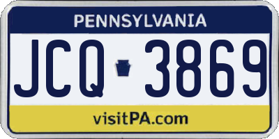PA license plate JCQ3869