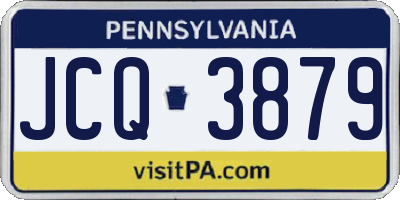 PA license plate JCQ3879