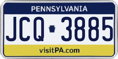 PA license plate JCQ3885