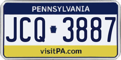 PA license plate JCQ3887