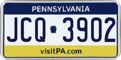 PA license plate JCQ3902