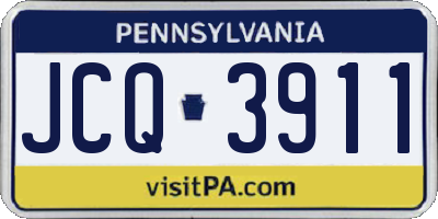 PA license plate JCQ3911