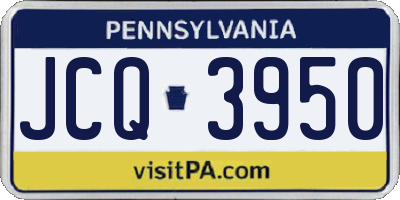PA license plate JCQ3950