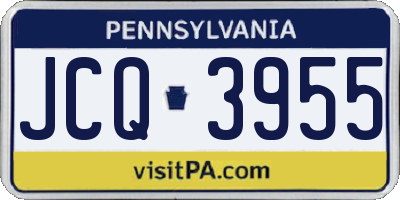 PA license plate JCQ3955