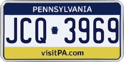 PA license plate JCQ3969