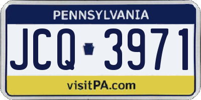 PA license plate JCQ3971