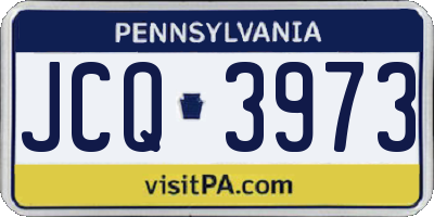 PA license plate JCQ3973