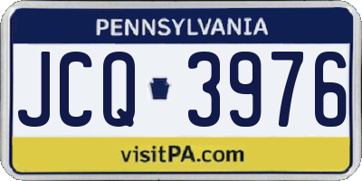 PA license plate JCQ3976