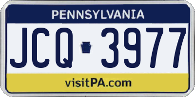 PA license plate JCQ3977