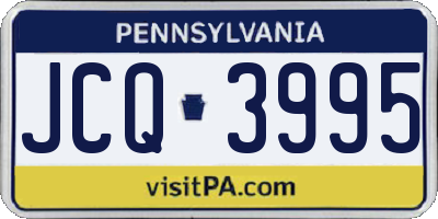 PA license plate JCQ3995