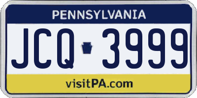 PA license plate JCQ3999