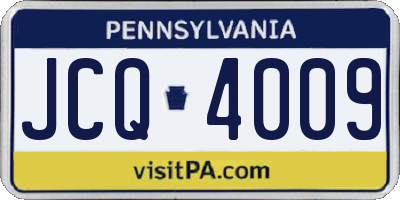 PA license plate JCQ4009