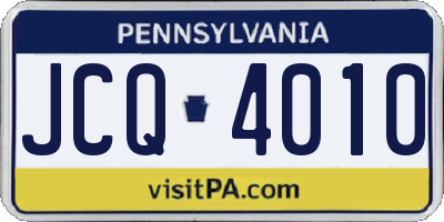 PA license plate JCQ4010