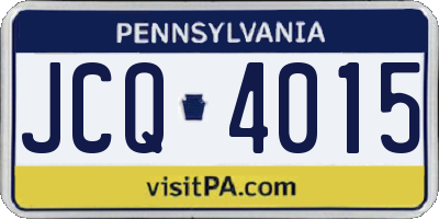 PA license plate JCQ4015