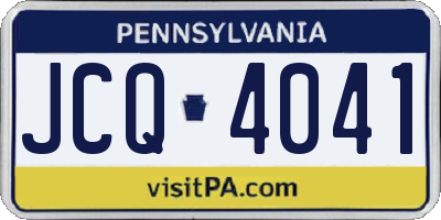 PA license plate JCQ4041