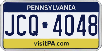 PA license plate JCQ4048