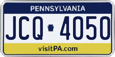 PA license plate JCQ4050