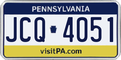 PA license plate JCQ4051