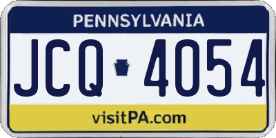 PA license plate JCQ4054