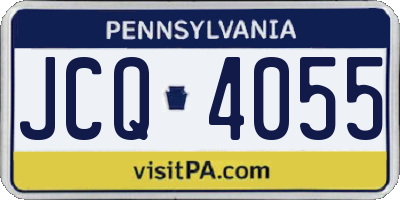 PA license plate JCQ4055