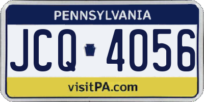 PA license plate JCQ4056