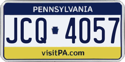 PA license plate JCQ4057