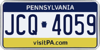 PA license plate JCQ4059