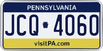 PA license plate JCQ4060