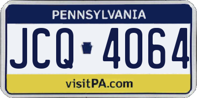 PA license plate JCQ4064
