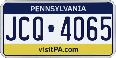 PA license plate JCQ4065