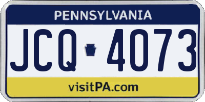 PA license plate JCQ4073