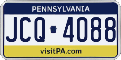 PA license plate JCQ4088