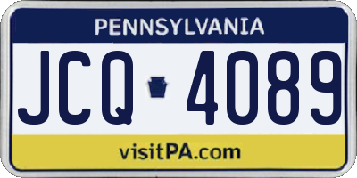 PA license plate JCQ4089