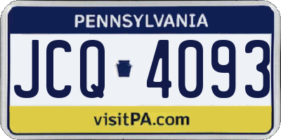 PA license plate JCQ4093
