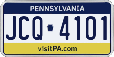 PA license plate JCQ4101