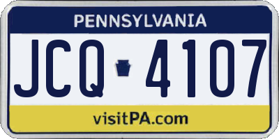 PA license plate JCQ4107